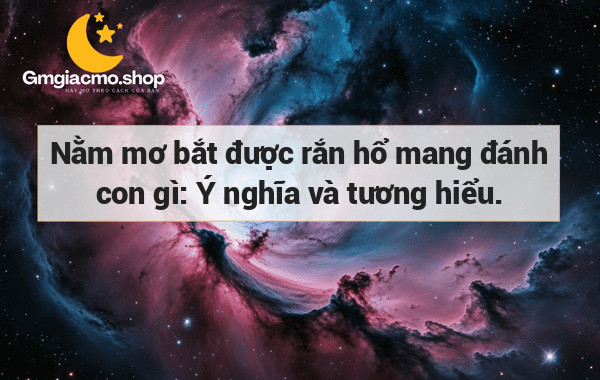 Nằm mơ bắt được rắn hổ mang đánh con gì: Ý nghĩa và tương hiểu.