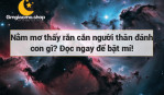 Nằm mơ thấy rắn cắn người thân đánh con gì? Đọc ngay để bật mí!